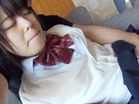 援交なんかしそうも真面目そうなロリ系JKがおじさんのチンポに喘ぎまくるハメ撮りセックス JavyNow